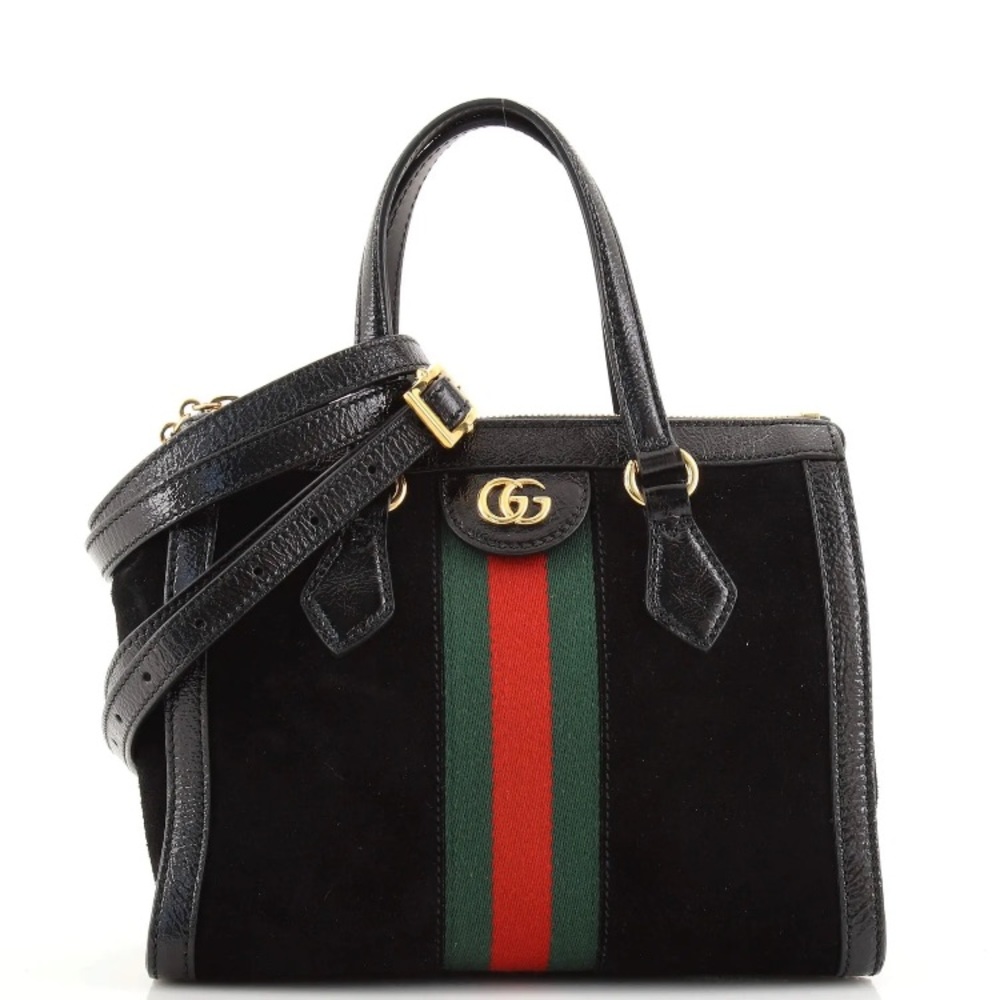 Gucci Ophidia satchel crossbody black purse tote.